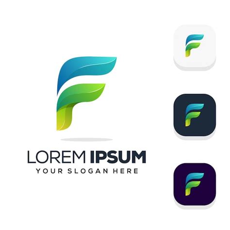 Dise O De Logotipo Letra F Vector Premium