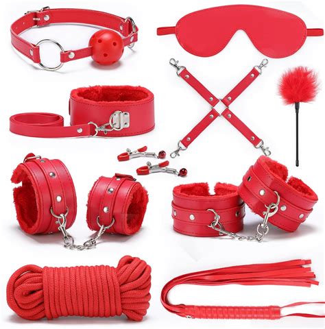 Amazon Restraint Set For Sex PCS Leather Bondage Restraints Set BDSM Sex Toy With Sex
