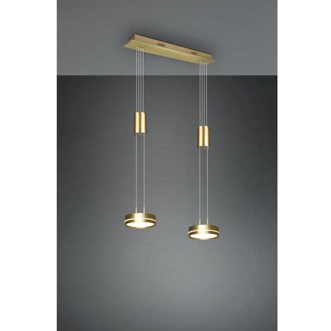 Sospensione A Disco Led Dimmer In Ottone Franklin Trio Lighting