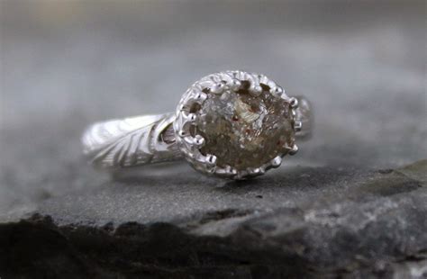 Unique Engagement Rings Rough Cut Diamond