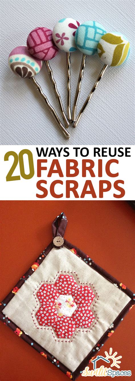 20 Ways To Reuse Fabric Scraps Sunlit Spaces Diy Home Decor