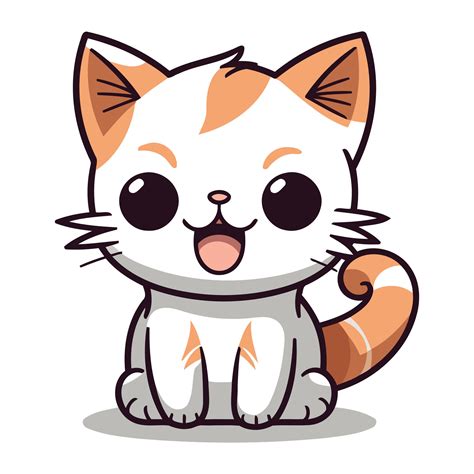 Cute Cat Cartoon Character Vector Illustration Cute Cartoon Cat 33842050 Vector Art At Vecteezy