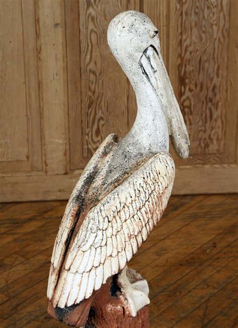 Huge Old Stone Pelican Sculpture Schneible Fine Arts Llc