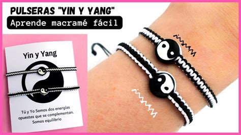 Como hacer PULSERAS de YIN y YANG en MACRAMÉ con dos colores de hilo