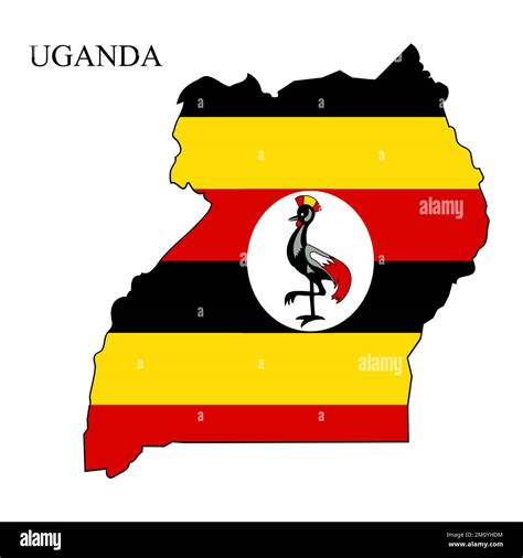 Uganda Map Vector Illustration Global Economy Famous Country Eastern