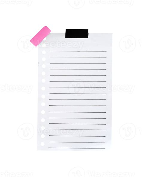 Blank White Paper Note With Tape 22153021 Png