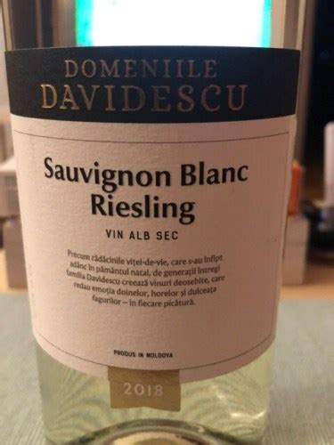 Domeniile Davidescu Sauvignon Blanc Riesling Vivino