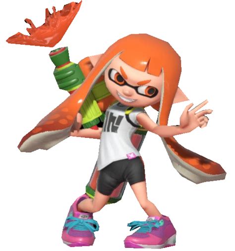 S1 Orange Inkling Girl Smirking By Transparentjiggly64 On Deviantart