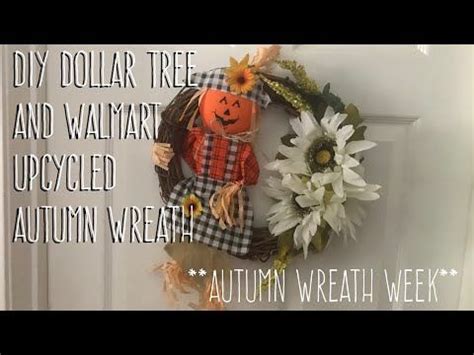 Autumn Wreath Week DIY Dollar Tree And Walmart Upcycled Autumn