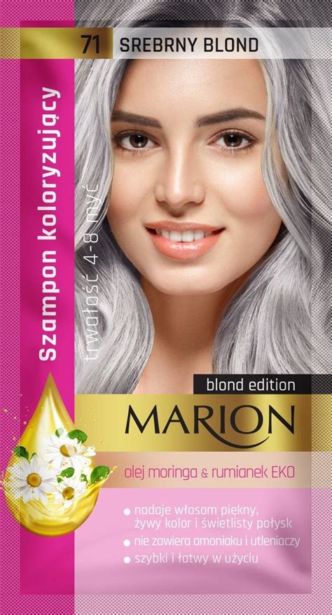 Marion Marion Szampon koloryzujący 4 8 myć nr 71 Srebrny Blond 40ml