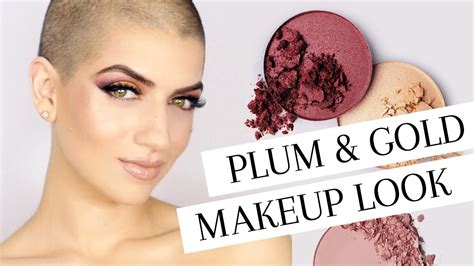 Plum And Gold Eye Makeup Look Youtube