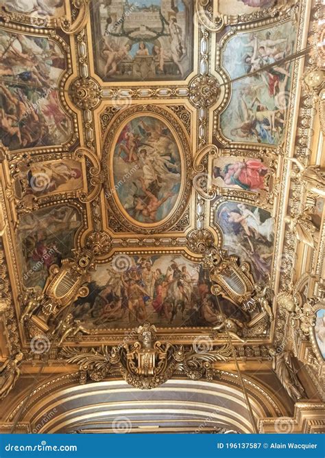 Ceiling Painting of the Palais Garnier Editorial Photography - Image of ...