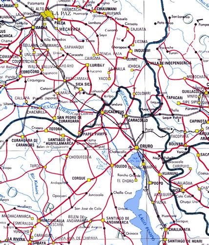 Bolivia Road Map Mapa De Rutascarreterasrodoviasvial Flickr