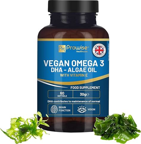 Prowise Vegan Omega 3 Dha From Algae Oil 60 Softgels With Vitamin E