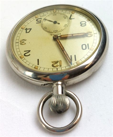 Ww British Military Gstp Pocket Watch Swiss Made By Doxa Sally