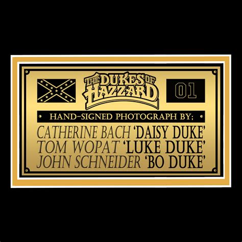 Dukes Of Hazzard // Luke + Bo + Daisy Duke Signed Photo // Custom Frame