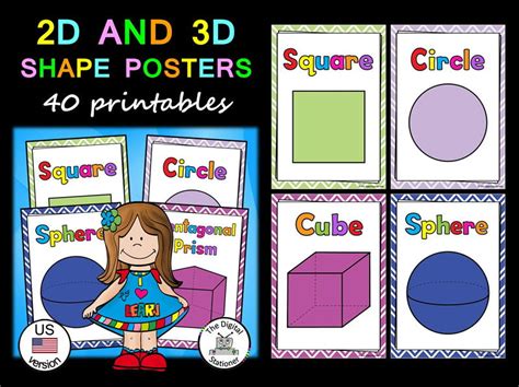 3d Shapes Poster Free Printable