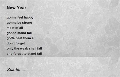 New Year New Year Poem By Scarlet