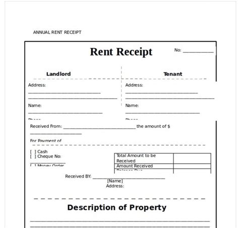 51 Sample Rent Receipt Formats In Word And Excel Day To Day Email