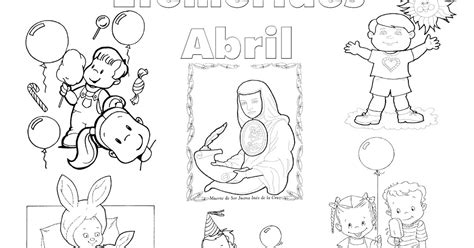 Pinto Dibujos Efemérides Abril para colorear