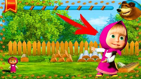 Маша и Медведь развивающая игра - раскладываем дрова и поленья, для ...