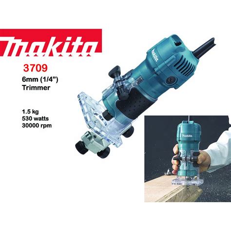 MAKITA 3709 TRIMMER 60MM (1/4'') 530watts - Teamstar - Furniture ...