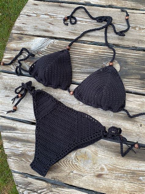 Crochet Brazilian Bikini Set Cotton Etsy