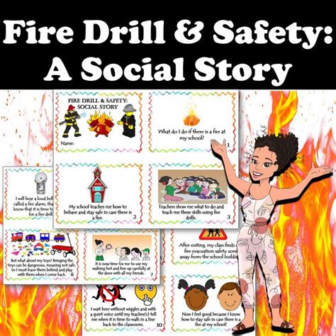 Fire Drill And Safety A Social Story Fire Drill Social Stories Fire