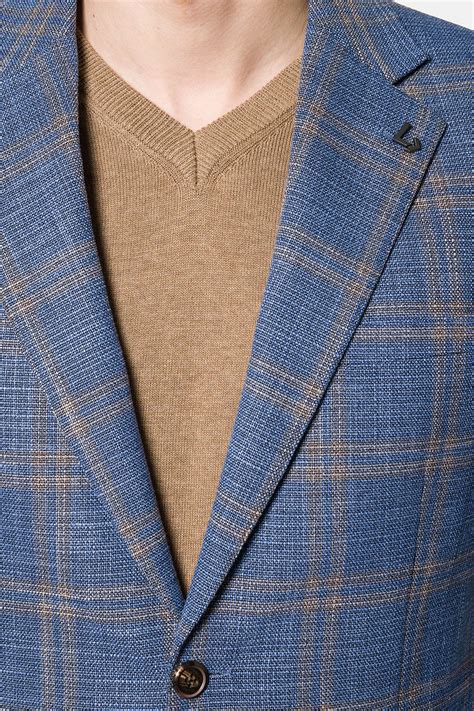 Florence Blue Checkered Blazer Lancerto