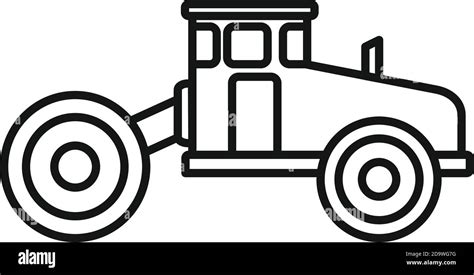 Asphalt Road Roller Icon Outline Style Stock Vector Image And Art Alamy