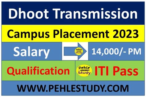 Dhoot Transmission Recruitment Iti Pass Jobs Pehle Study