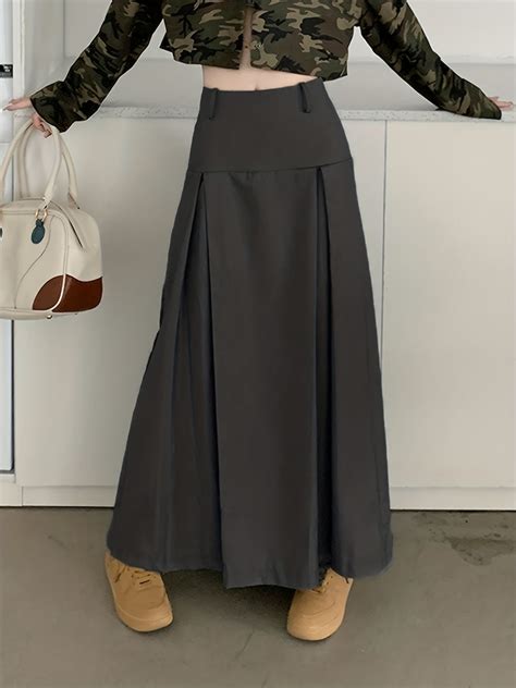 High Waist Pleated Skirt, Casual Skirt For Spring & Summer, Women's