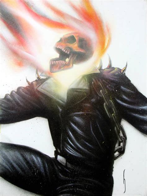 Lot Heesco Ghost Rider Synthetic Polymer Paint On Linen Ready To