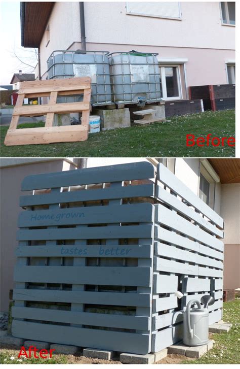 Water Tank Pallet Paneling Rainwater Harvesting Lawn Sprinklers