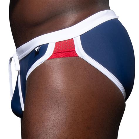 Andrew Christian Retro Bikini Swim Briefs Navy INDERWEAR