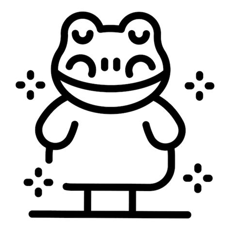 Premium Vector | Cute cartoon frog standing and smiling character design