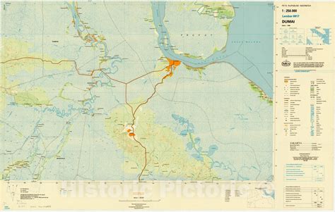 Map : Dumai, Indonesia 1985, Peta rupabumi Indonesia, 1:250,000 , Anti - Historic Pictoric