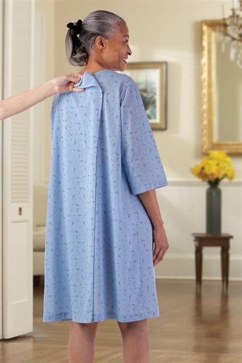 Knit Open Back Nightgown Adaptive Clothing For Seniors Disabled And Elderly Care