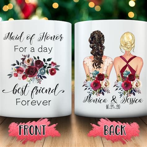 Personalized Maid Of Honor Mug Maid Of Honor Gift Bridesmaid Etsy