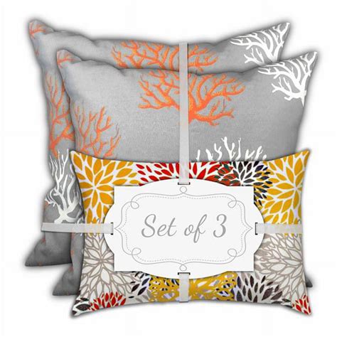 HomeRoots Gray White Corals Blown Seam Nautical Throw Indoor Outdoor