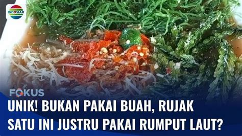 Kuliner Khas Bali Rujak Bulung Rumput Laut Dengan Kuah Pindang Pedas