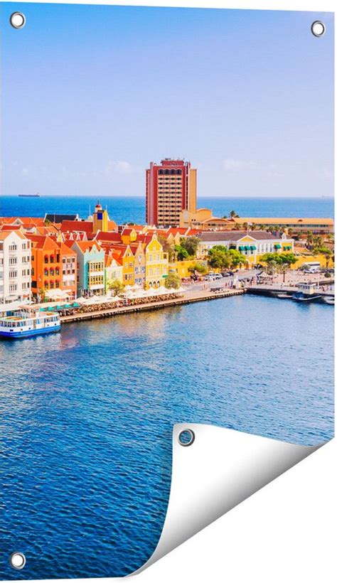 Gards Tuinposter Willemstad Centrum In Cura Ao 40x60 Cm Tuindoek