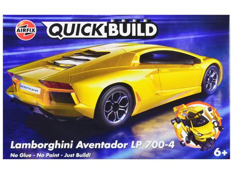 Skill 1 Model Kit Lamborghini Aventador LP 700-4 Yellow Snap Together ...