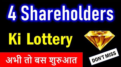 Big News 4 Shareholders Ki Lottery Best Stocks To Buy For Long Term