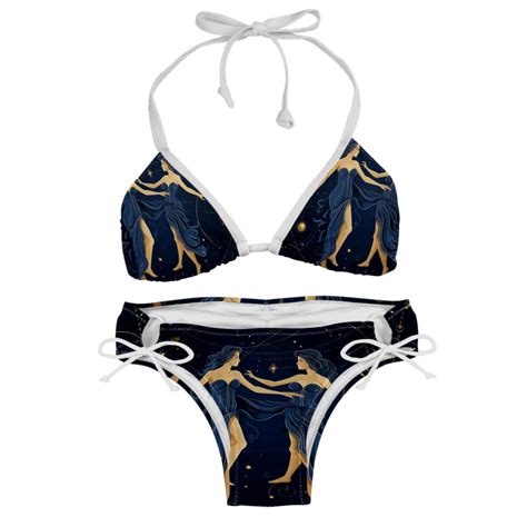 Constellation Women S Bikini Set With Detachable Sponge And Adjustable