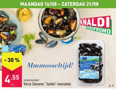 Golden Seafood Verse Zeeuwse Jumbo Mosselen Promotie Bij Aldi