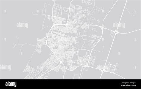 Urban Vector City Map Of Ha Il Saudi Arabia Middle East Stock Vector