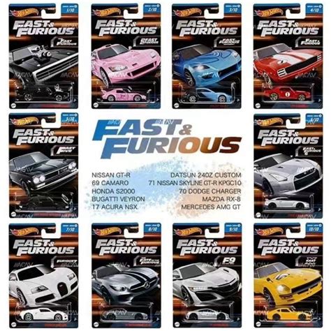 Hot wheels fast and furious series bugatti veyron nissan gtr đồ chơi mô hình ô tô