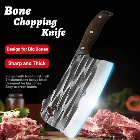 Butcher Knife Bone Chopping Knife Meat Vegetables Slicing Cleaver High