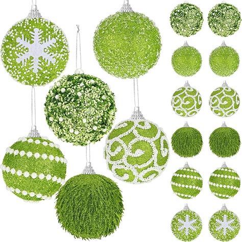 Amazon Syhood Pcs Inch Lime Green Christmas Ball Ornament